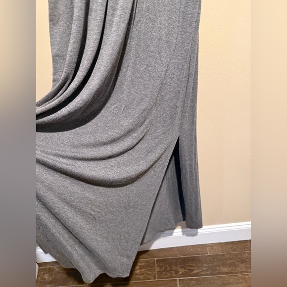 SOMA Jersey Knit Front Tie Maxi Dress Gray Pockets Sz medium - Picture 10 of 10